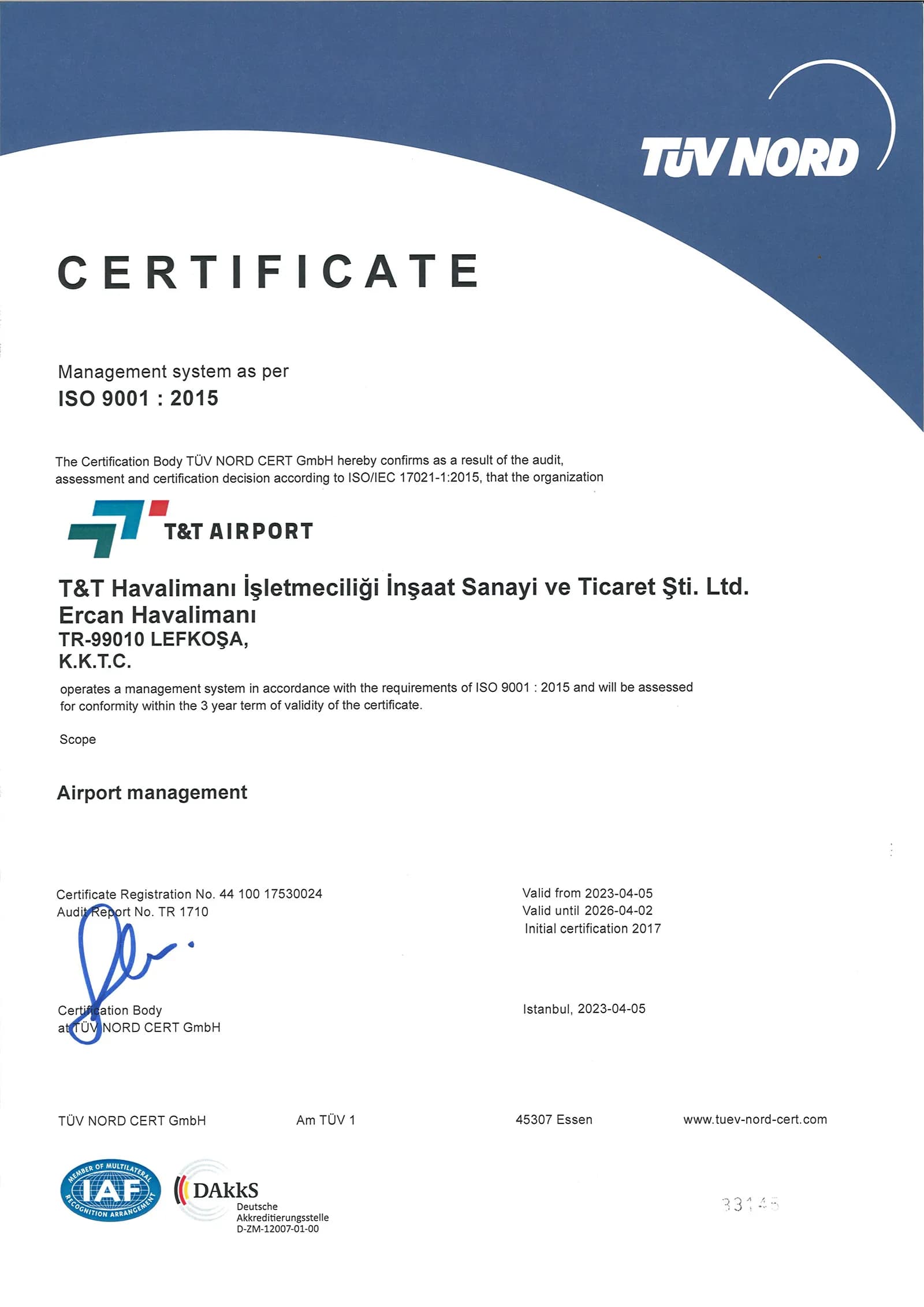 Havacılık Güvenlik Sertifikası